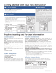 Getting started with your new dishwasher Troubleshooting and