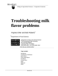 Troubleshooting milk flavor problems