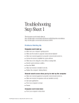 Troubleshooting Step Sheet 1