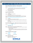 VINYL CUTTER TROUBLESHOOTING TIPS