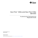 Sun Fire V20z and Sun Fire V40z Servers Troubleshooting