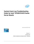 System Event Log Troubleshooting Guide for Intel® S5500/S3420