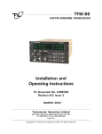 TFM-66 Installation and Operating Instructions