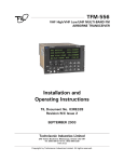 TFM-556 Installation and Operating Instructions