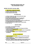 OPERATING INSTRUCTIONS FOR FUEL MANAGEMENT SYSTEM