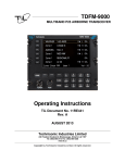 TDFM-9000 Operating Instructions