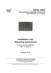 TDFM-7000 Installation and Operating Instructions
