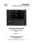 TDFM-9300 Operating Instructions