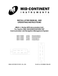 INSTALLATION MANUAL AND OPERATING INSTRUCTIONS