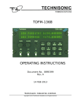 08RE399 TDFM-136B Operating Instructions