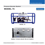 Operating Instructions-Model 75 Pressure Booster