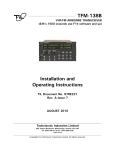 TFM-138B Installation and Operating Instructions