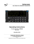 TDFM-9100 Operating Instructions