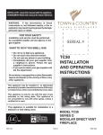TC30 INSTALLATION AND OPERATING INSTRUCTIONS SERIAL #