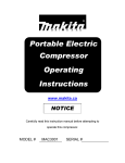 Portable Electric Compressor Operating Instructions