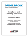 Installation and Operating Instructions