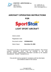AIRCRAFT OPERATING INSTRUCTIONS FOR LIGHT SPORT