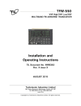 TFM-550 Installation and Operating Instructions