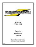 PTRV-3 PTRV- 3 RR Operator Installation Manual