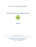 Wireless Connection Installation Manual Android