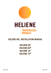 HELIENE INC. INSTALLATION MANUAL HELIENE 60P HELIENE