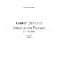 Center Cleanout Installation Manual