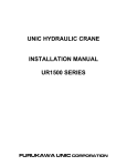 UNIC HYDRAULIC CRANE INSTALLATION MANUAL UR1500