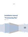 Installation manual "Provisioning files"