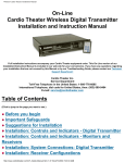 Wireless Cardio Theater Installation Manual
