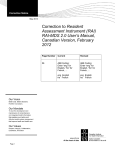 Correction to Resident Assessment Instrument (RAI) RAI-MDS