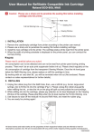 User Manual for Refillable Compatible Ink Cartridge