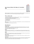 User manual, Bellman Visit Baby-Cry Transmitter (GB