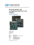 PCIe/104 to miniPCIe Adapter User Manual
