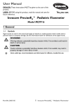 User Manual Invacare PreciseR &trade; Pediatric Flowmeter