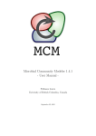 Microbial Community Modeler 1.3 - User Manual -