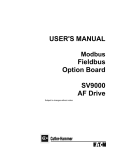 USER'S MANUAL Fieldbus Option Board SV9000 AF Drive