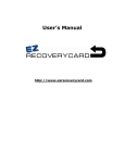 User's Manual - EZRecoveryCard