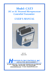 Hoffer CAT3 Digital Flow Transmitters for Turbine Flowmeters User