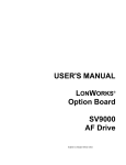 USER'S MANUAL Option Board SV9000 AF Drive