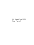 My Weigh Vox 3000 User Manual