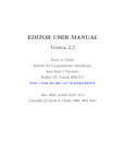 EDITOR USER MANUAL Version 2.2