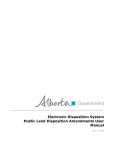 Public Land Disposition Amendments User Manual