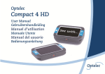 Optelec Compact 4 HD user manual