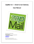 ZapMail v5.1 – Email to text Gateway User Manual
