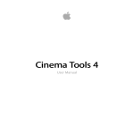 Cinema Tools 4 User Manual - Help Library