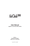 AirChek 2000 Sample Pump 210-2000 User Manual