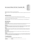 User manual, Bellman Visit Door Transmitter (GB) Getting