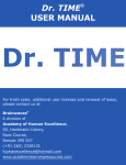 Dr. TIME USER MANUAL