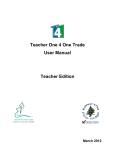 Teacher One 4 One Trade User Manual Teacher Edition