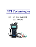 NCI – 465 WMU HANDHELD USER MANUAL